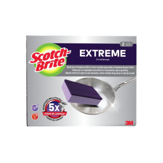 Scotch-Brite Extreme Pack de 2 Estropajos de Cocina - Color Morado