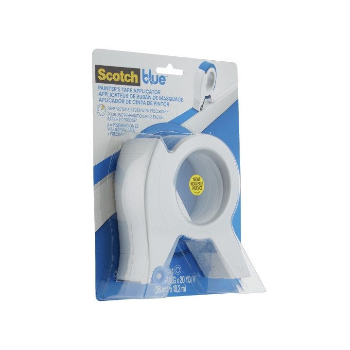 Scotchblue Dispensador de Cinta de Enmascarar - Incluye 1 Rollo de Cinta de Enmascarar - 36mm x 18.2m - Color Blanco