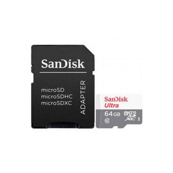 Sandisk Ultra Tarjeta Micro SDXC 64GB UHS-I U1 Clase 10 100MB/s + Adaptador SD