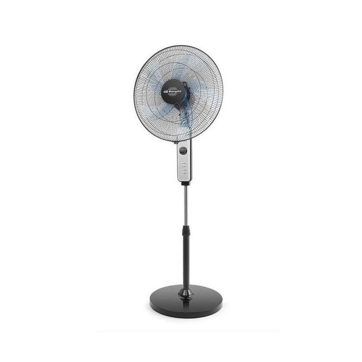 Orbegozo SF 1046 Ventilador de Pie - Temporizador hasta 1 Hora - Altura Regulable hasta 150cm - Potencia de 80W - 5 Aspas y 3 V