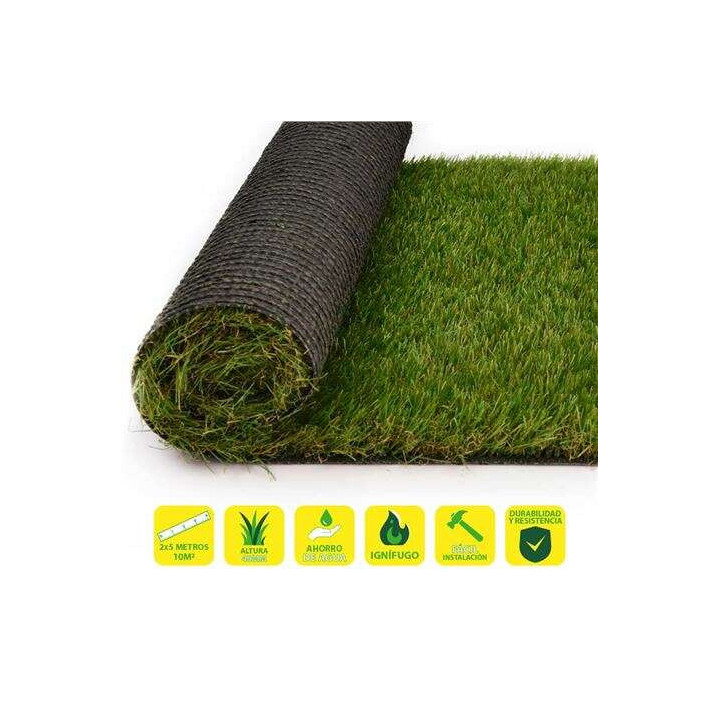 SunGarden Cesped Artificial 2x5m - 40mm - Serie Elegant