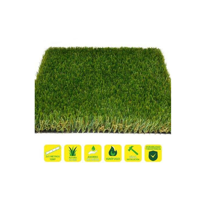 SunGarden Cesped Artificial 2x5m - 40mm - Serie Alpino Superior