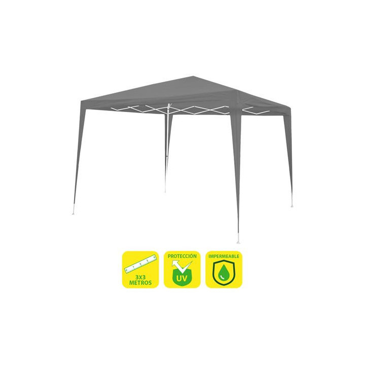 Sungarden Carpa Acero Rafia 3x3m - Color Gris