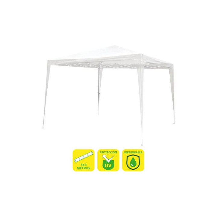 Sungarden Carpa Acero Rafia 3x3m - Color Blanco
