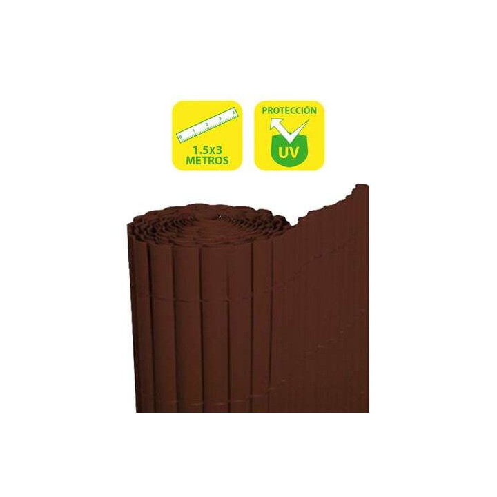 SunGarden Cañizo Plastico Doble Cara 1.5x3m - Color Marron Oscuro