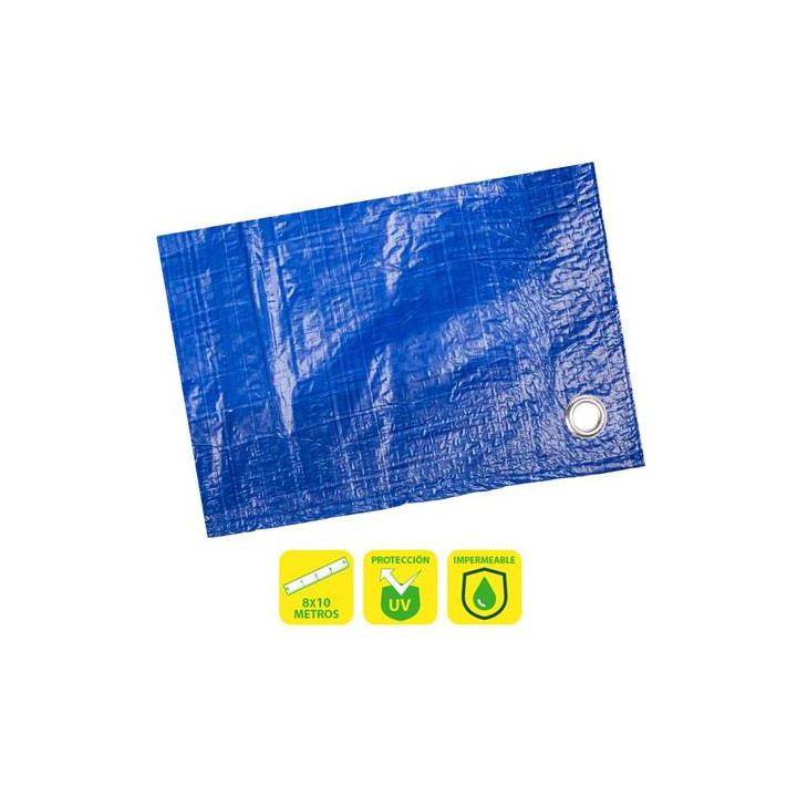 Sungarden Toldo / Lona con Ojales de Metal 8x10m - Color Azul