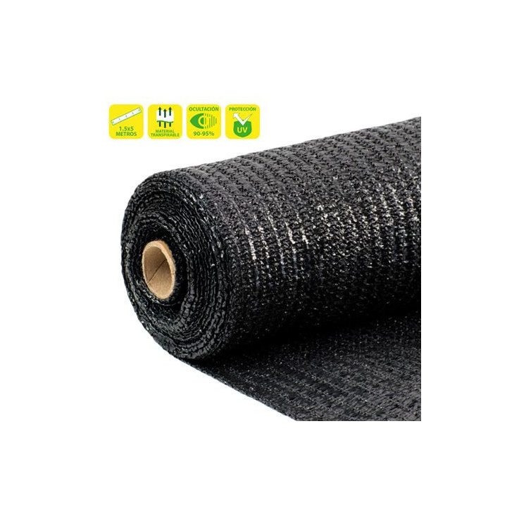 Sungarden Malla de Sombreo 1.5x5m - Color Negro