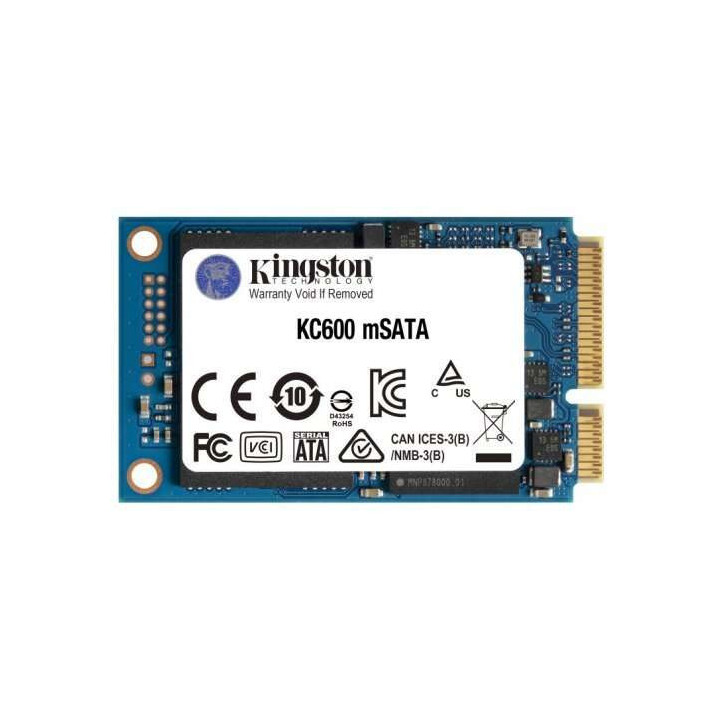 Kingston KC600 Disco Duro Solido SSD 256GB SATA3 mSATA 3D TLC NAND