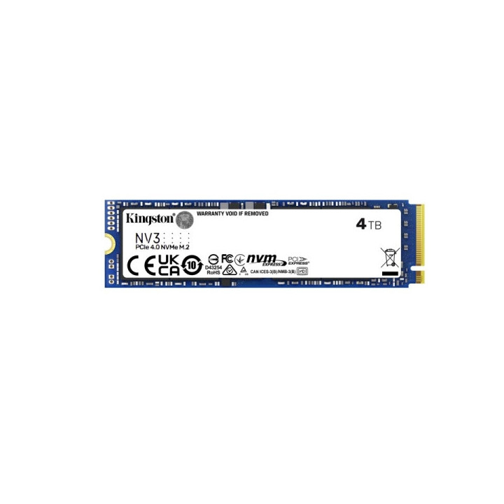 Kingston NV3 Disco Duro Solido SSD M2 2280 4TB PCIe 4.0 NVMe 3D NAND