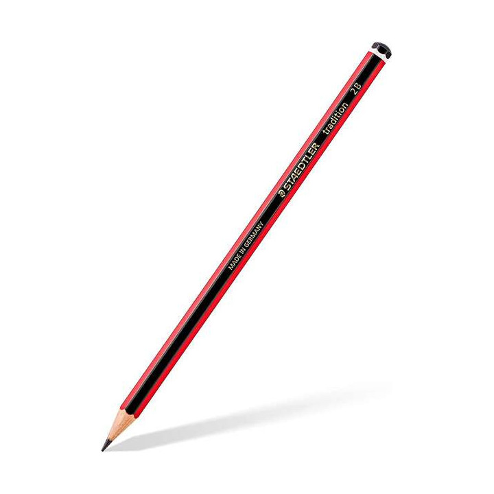 Staedtler Tradition 110 Lapiz de Grafito Hexagonal - Mina 2B - Resistencia a la Rotura - Madera Bosques Sostenible