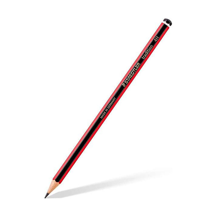 Staedtler Tradition 110 Lapiz de Grafito Hexagonal - Mina 4H - Resistencia a la Rotura - Madera Bosques Sostenible