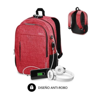 Subblim Mochila Urban Lock System - Sinónimo de Seguridad - Excelente capacidad organizativa - Conector USB para Powerbank - D