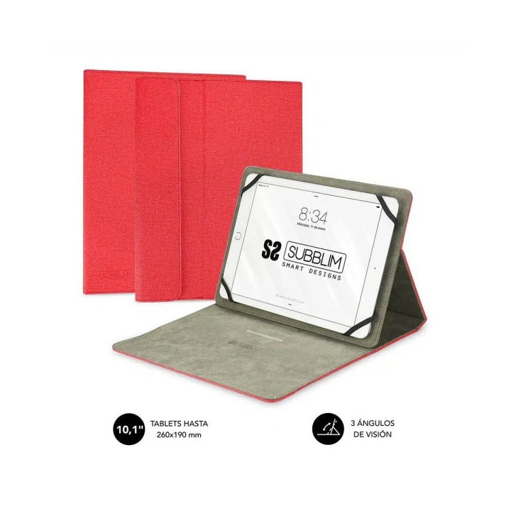 Subblim Clever Stand Case - Funda Universal para Tablet - Diseño Moderno y Elegante - Posicion Stand con 3 Angulos de Vision -