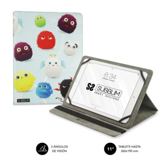 Subblim Funda Tablet Universal Trendy 9.6" a 11" - Posicion Stand con 2 Angulos de Vision - Soporte Antideslizante - Colores Va
