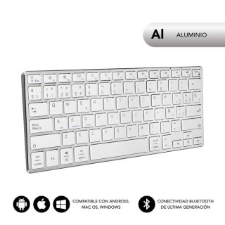 Subblim Teclado Ultrafino Advance Compact - Acabado de Aluminio - Diseño Ultrafino 7mm - Bluetooth 3.0 - Autonomia 30 dias - C