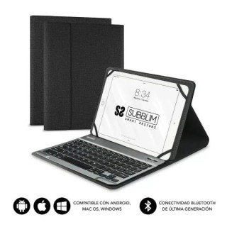 Subblim Teclado Bluetooth extraíble - Funda universal 9-10.1" - Diseño ultradelgado - Soporte ajustable - Acceso a todas las