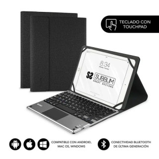 Subblim Teclado Bluetooth extraíble - Funda universal 9-10.1" - Diseño ultradelgado - Soporte ajustable - Touchpad - Sistema