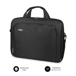Subblim Estuche Oxford Portátil 13.3" a 14" - Protección reforzada - Correas Ajustables -  Bolsillo Exterior - Color Negro