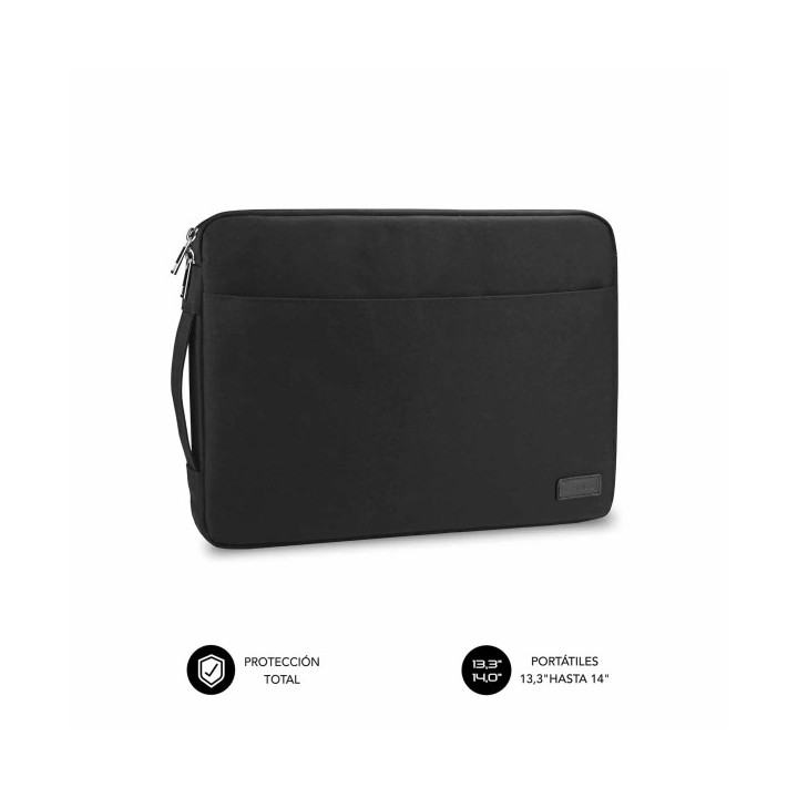 Subblim Funda Urban Portátil de 13.3" a 14" - Proteccion Elegante y Funcional - Tela de Poliester 600D - Interior Acolchado de