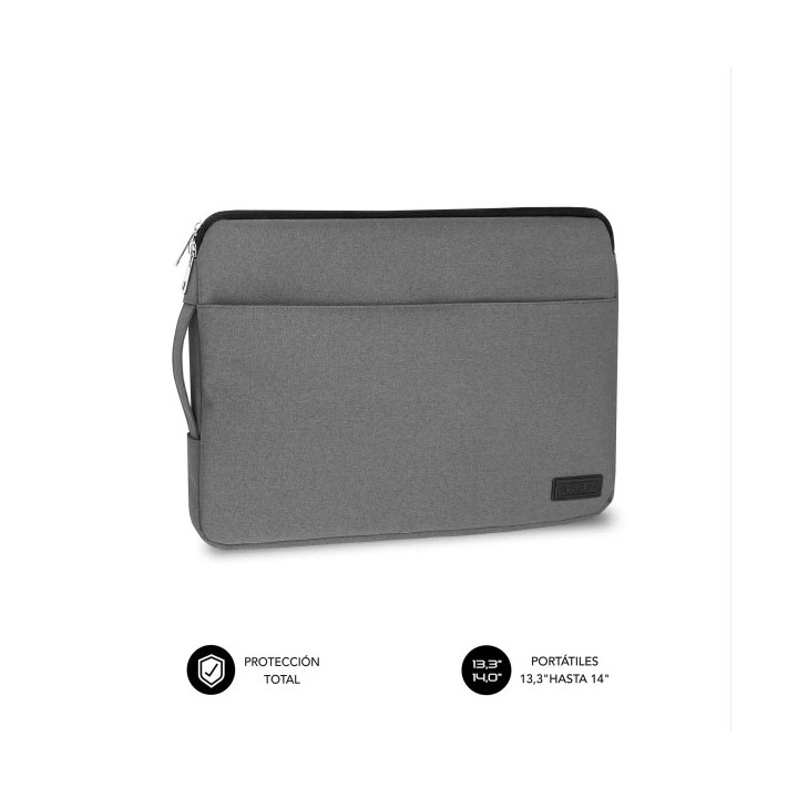 Subblim Funda Urban Portátil de 13.3" a 14" - Proteccion Elegante y Funcional - Tela de Poliester 600D - Interior Acolchado de
