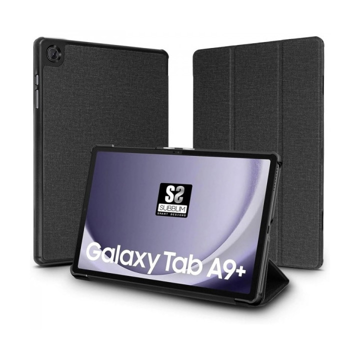 Subblim Shock Case Funda Exclusiva para Samsung Galaxy Tab A9+ - Cierre Magnetico - Bordes Reforzados - 3 Modos de Soporte - Co