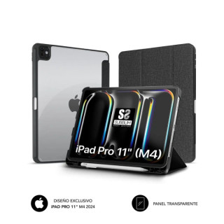 Subblim Funda Exclusiva para iPad Pro 11" M4 2024 - Cierre Magnetico - Bordes Reforzados - 2 Posiciones de Soporte - Color Negr