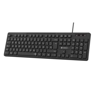 Subblim Teclado Business Slim Silencioso con Cable USB - Diseño Ergonomico y Teclas Planas de Bajo Perfil - Resistente a Derra