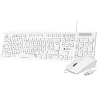 Subblim Combo Business Slim Silencioso - Teclado y ratón - Ergonómico y resistente a salpicaduras - Conector USB Plug & Play