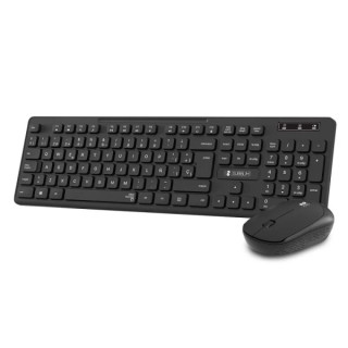 Subblim Combo Business Slim Silencioso Inalambrico 2.4G - Teclado y Raton Ergonomicos - Conexion Plug & Play - Resistente a Der