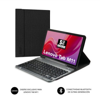 Subblim Keytab Pro BT Funda Exclusiva + Teclado para Tablet Lenovo Tab M11 - Teclado Compacto Bluetooth - Cierre Magnetico - Co