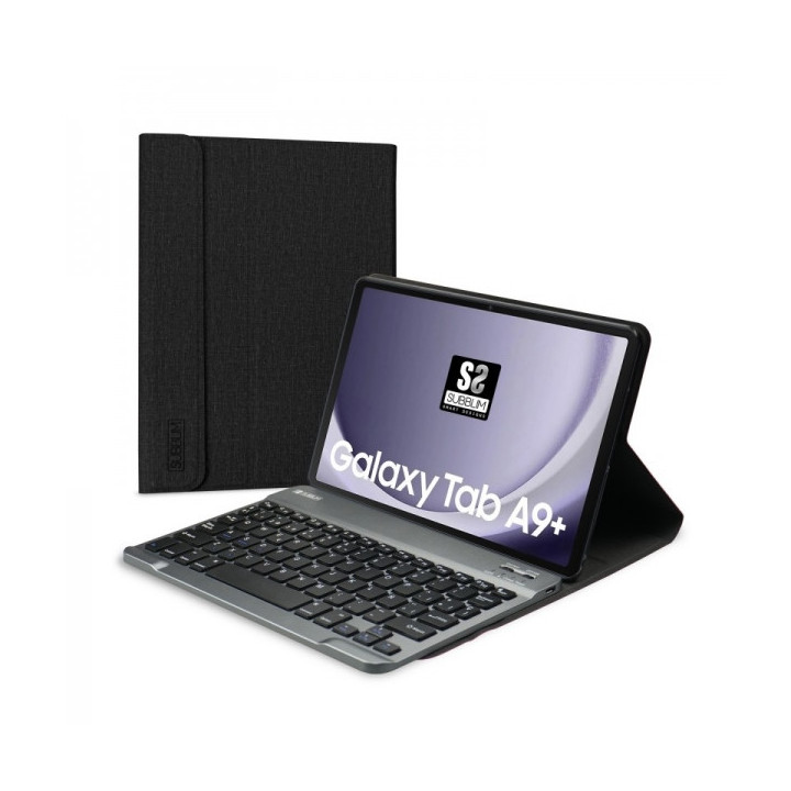 Subblim Keytab Pro BT Funda Exclusiva + Teclado para Tablet Samsung Galaxy Tab A9+ 11″ - Teclado Compacto Bluetooth - Cierre