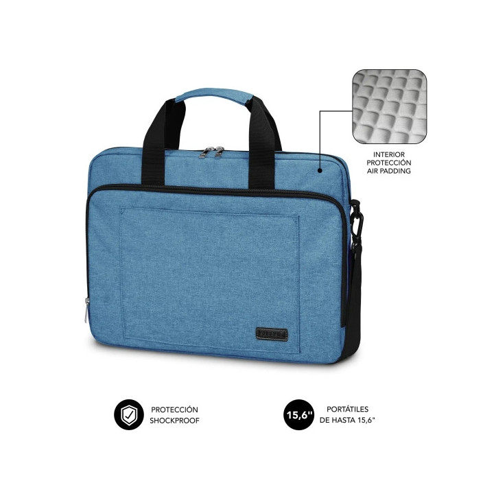 Subblim Maletin para Portatiles de hasta 15.6 Pulgadas - Proteccion Air Padding - Resistente Poliester Oxford - Repelente de Li
