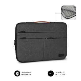 Subblim Funda Air Padding 360 Portátil de 13.3" a 14" - Protección 360º con Air Padding - Múltiples bolsillos - Resistente