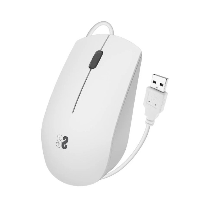 Subblim Ratón óptico Business - Todoterreno - Silent Click - Ergonómico - Libertad con cable - Sencillez y minimalismo - Col