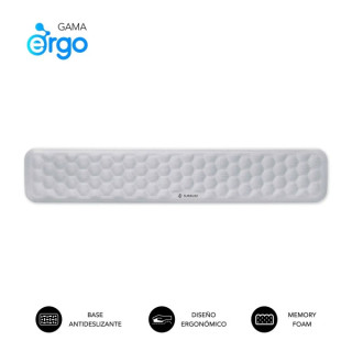 Subblim Ergo Airpadding Reposamuñecas para Teclado - Espuma Viscoelastica 65D - Tejido AirMesh Transpirable - Base Antidesliza