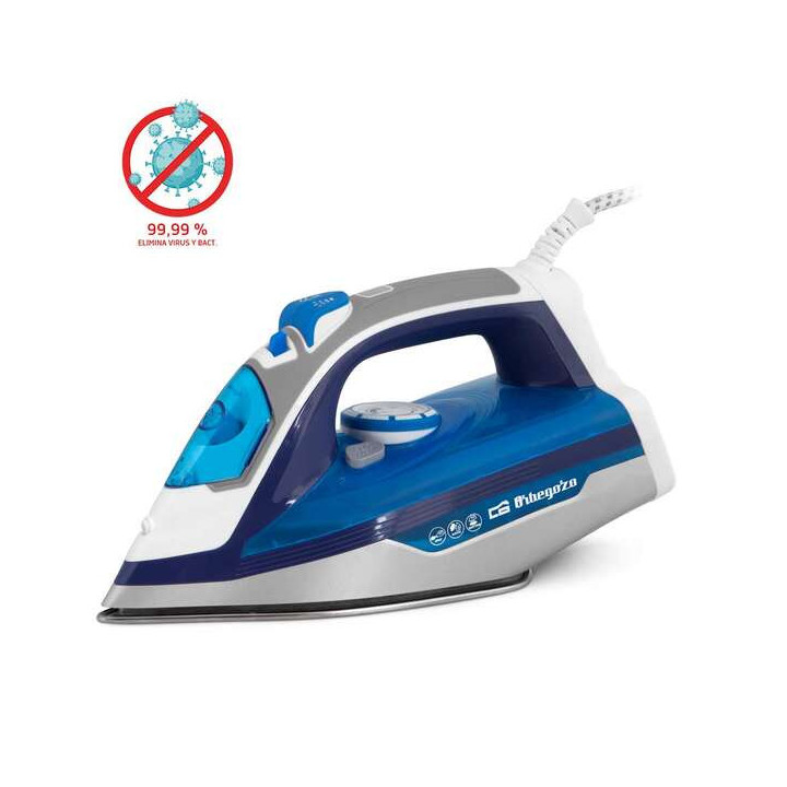 Orbegozo SV 2670 Plancha de Vapor Ceramica - Potencia 2600W - Funcion Auto Limpieza - Vapor Vertical - Regulador de Temperatura