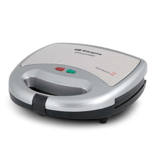 Orbegozo SW 6000 Sandwichera Compacta - para 2 Sandwiches - Revestimiento Antiadherente - Control de Temperatura - Potencia 800