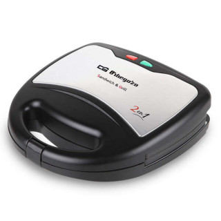 Orbegozo SW 7250 Sandwichera Multifuncion 2 en 1 - Placas Intercambiables - Antiadherente - Proteccion contra Sobrecalentamient
