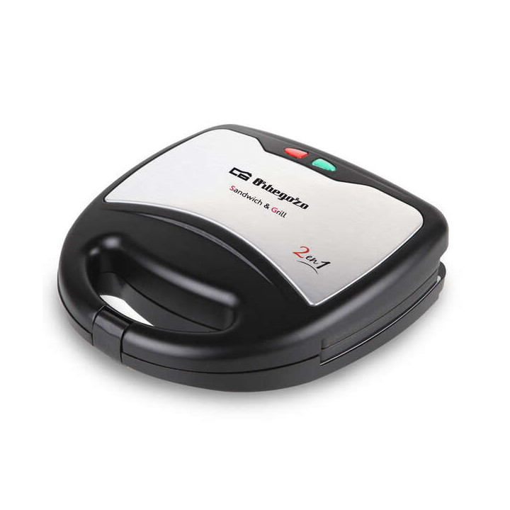 Orbegozo SW 7250 Sandwichera Multifuncion 2 en 1 - Placas Intercambiables - Antiadherente - Proteccion contra Sobrecalentamient