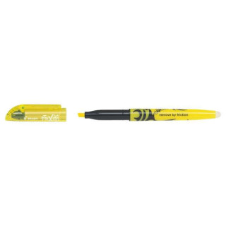 Pilot Frixion Light Rotulador Fluorescente Borrable - Punta de Fibra Biselada - Trazo de 1 a 3.5mm - Color Amarillo