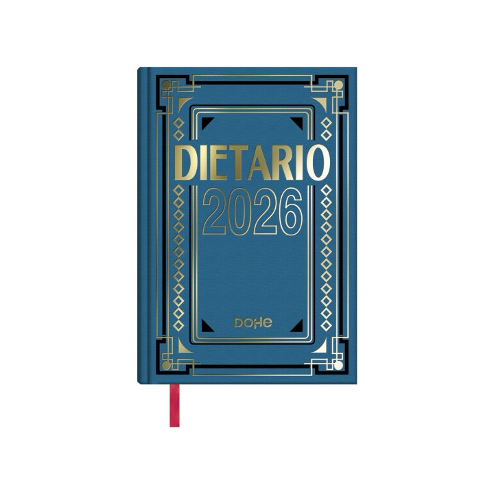 Dohe Dietario Anual Cuarto - Dia Pagina - Fabricado en Geltex con Carton Contracolado - Tamaño 15x21cm - Colores Surtidos Alea