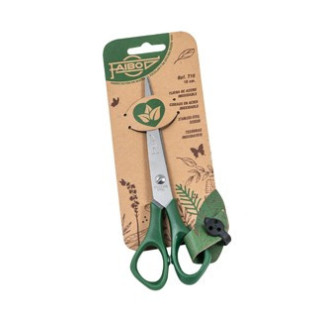 Faibo Tijeras de Oficina 16cm - Acero Inoxidable - Punta Roma - Color Verde Oscuro