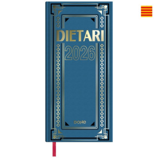 Dohe Dietario Anual Dos Tercios en Catalan - Dia Pagina - Fabricado en Geltex con Carton Contracolado - Tamaño 14.5x31cm - Col