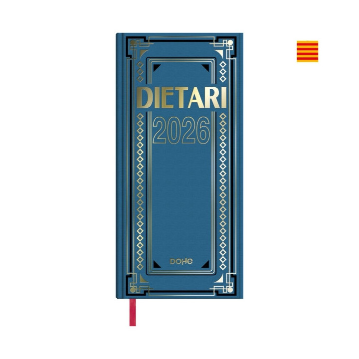 Dohe Dietario Anual Dos Tercios en Catalan - Dia Pagina - Fabricado en Geltex con Carton Contracolado - Tamaño 14.5x31cm - Col