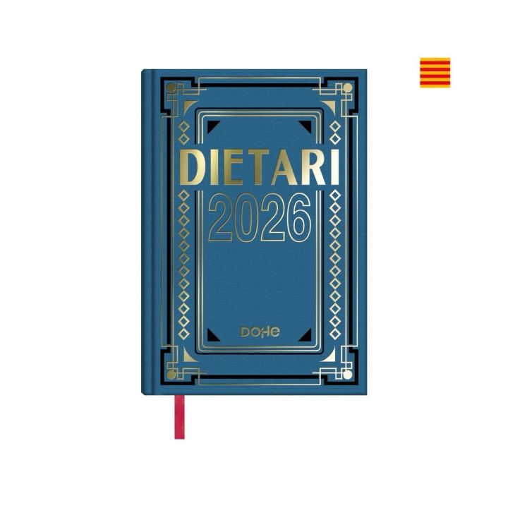 Dohe Dietario Anual Cuarto en Catalan - Dia Pagina - Fabricado en Geltex con Carton Contracolado - Tamaño 15x21cm - Colores Su