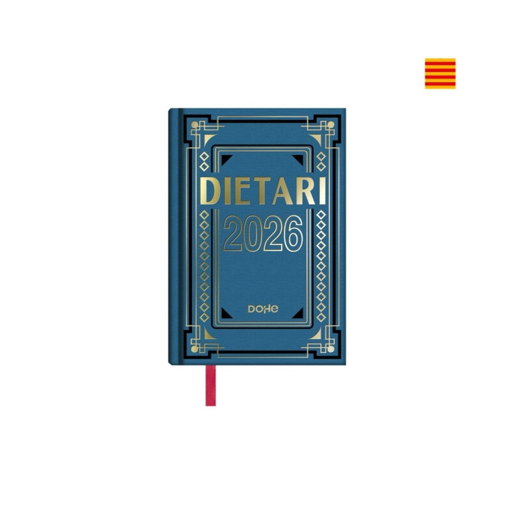 Dohe Dietario Anual Octavo en Catalan - Dia Pagina - Fabricado en Geltex con Carton Contracolado - Tamaño 11.5x16.6cm - Colore