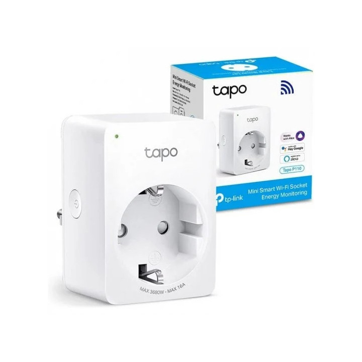 TP-Link Tapo P110 Mini Enchufe Inteligente Wi-Fi - Temporizador - Control por Voz - Programable