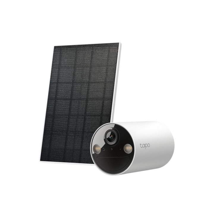 TP-Link TC82 Kit Camara de Seguridad IP WiFi  2K 3MP + Panel Solar Tapo A201 - Para Interior y Exterior - Vision Nocturna - Det