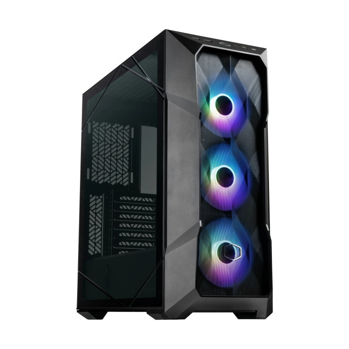 Cooler Master TD500 Mesh V2 Caja Gaming - Frontal MESH - 3 Ventiladores CF120 ARGB - Lateral Vidrio Templado - Soporta Refriger