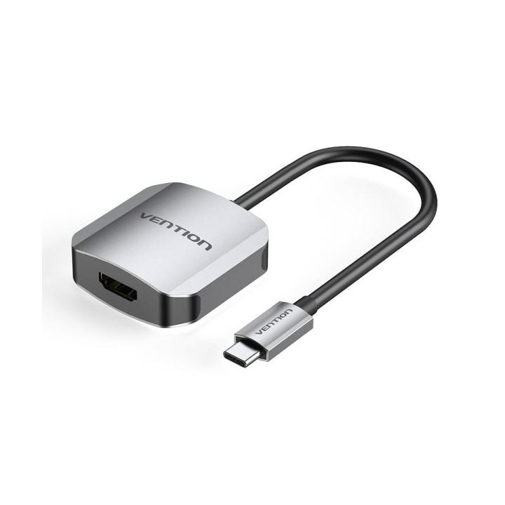 Vention Adaptador USB-C a HDMI/VGA Hembra - 0.15m - Color Gris
